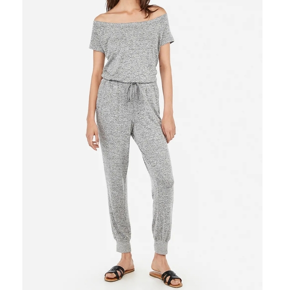 off shoulder lounge jumpsuit